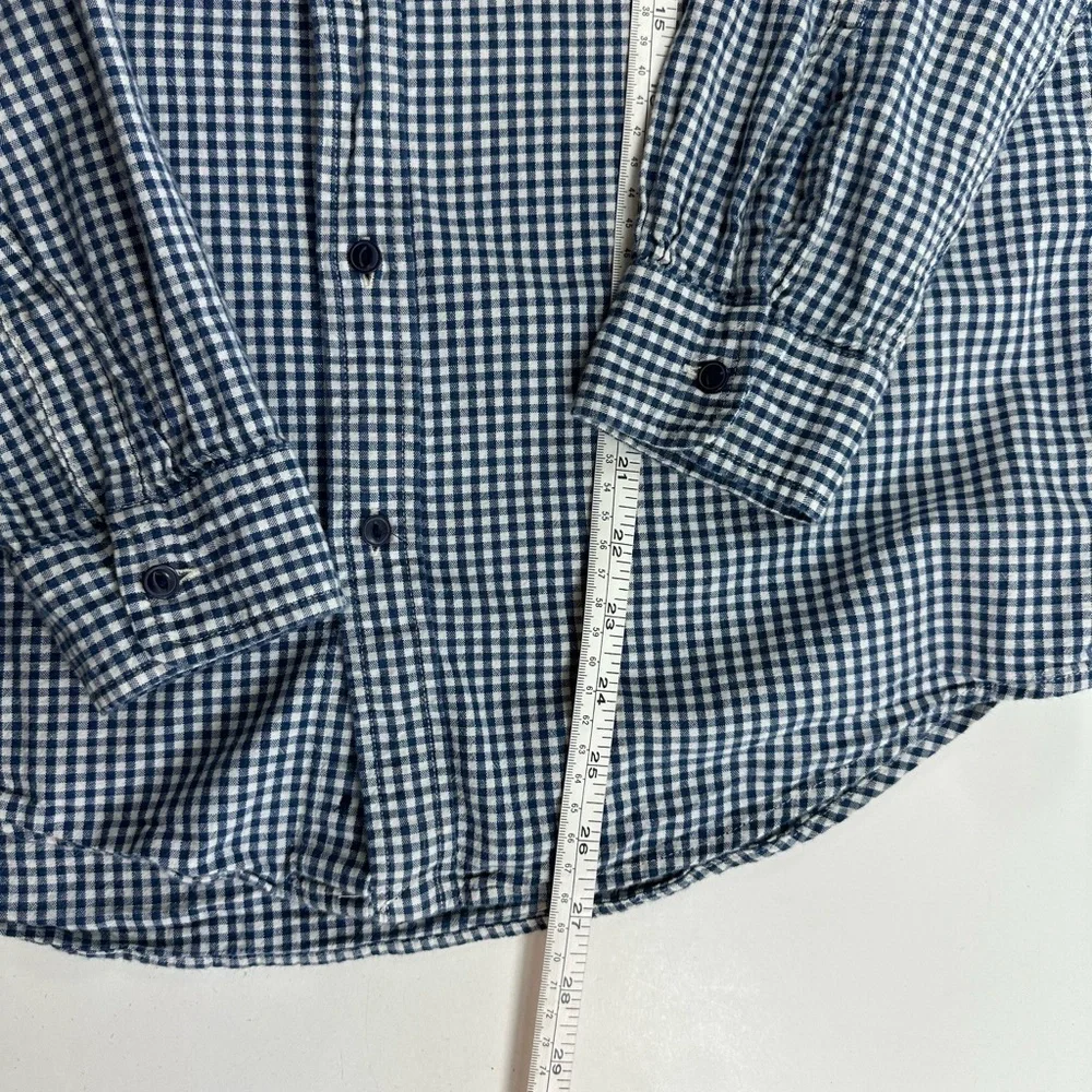 Polo Ralph Lauren Boys Button Down Shirt XL 18-20 Dark Blue White Check Cotton